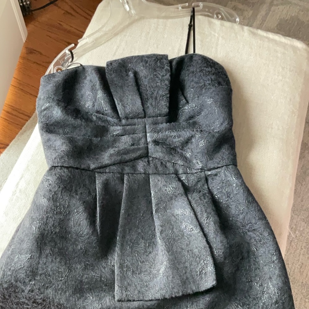 BCBG Paris Black Mini Dress Spaghetti Strap or Strapless - Picture 6 of 9